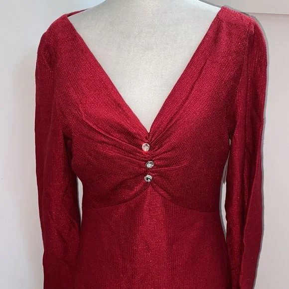 NWOT St John Evening Shimmer Long Sleeve Dress